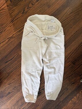 Frank & Eileen Kids Ivory Drawstring Jogger Pants
